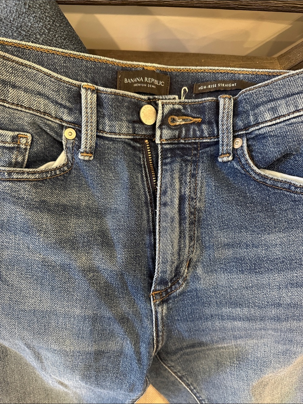 Banana Republic Straight Jeans - Light Blue Denim